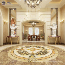 Modern Indoor Floor Decoration Round Tiles Customized Marble Waterjet Medallion on Sale